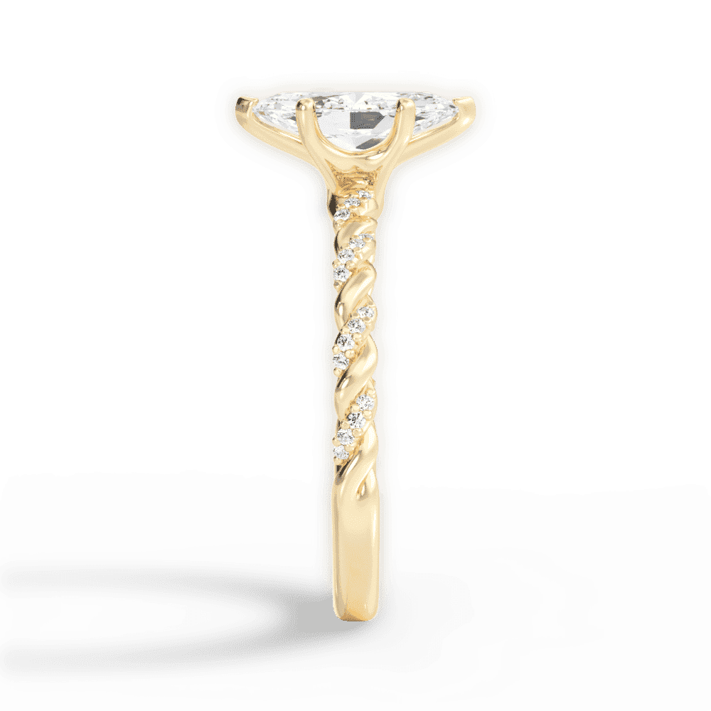 14kt Yellow Gold/18kt Yellow Gold/marquise/side