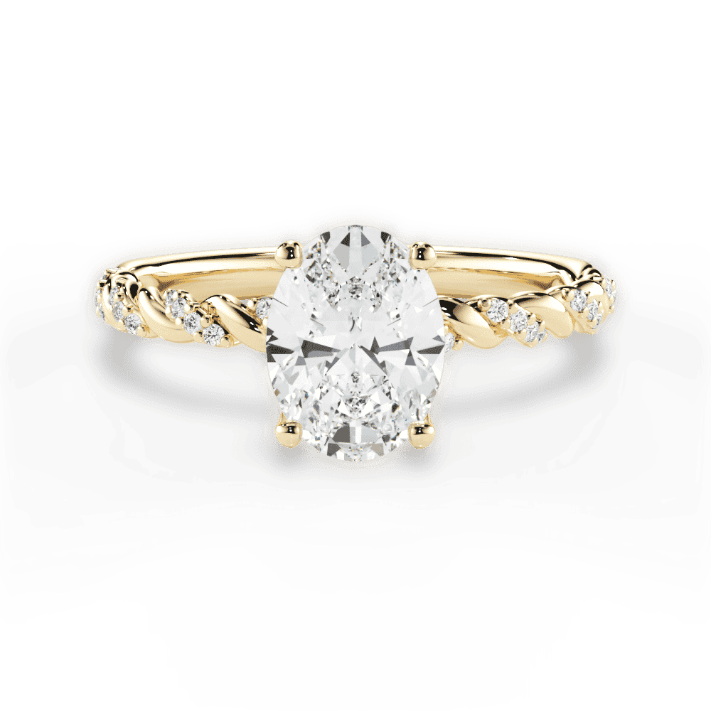 14kt Yellow Gold/18kt Yellow Gold/oval/top