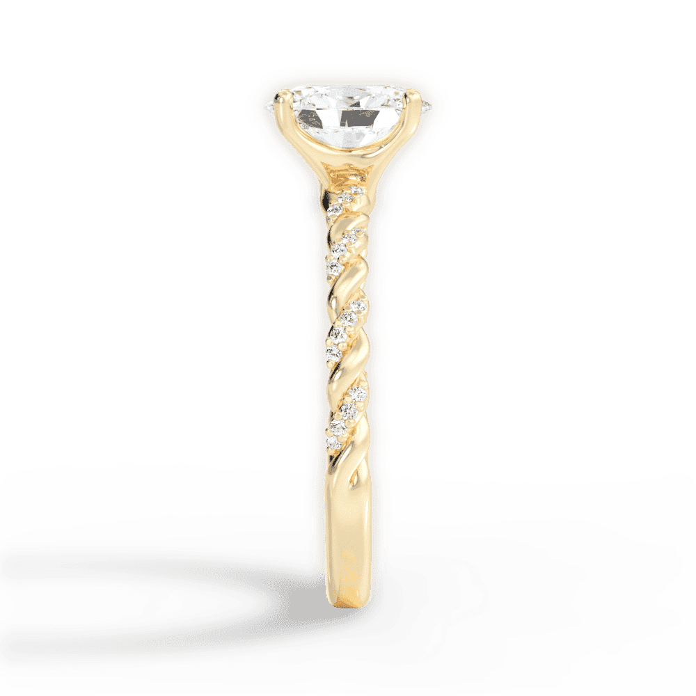 14kt Yellow Gold/18kt Yellow Gold/oval/side