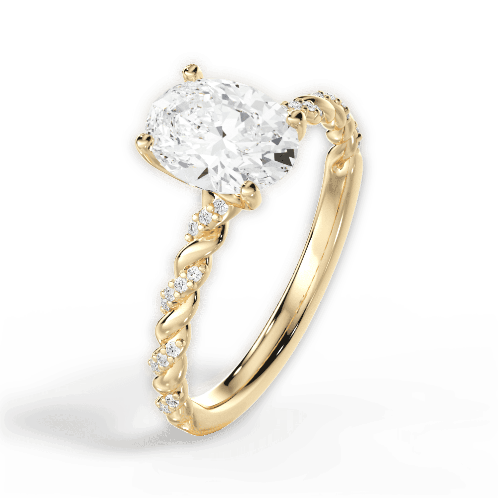 14kt Yellow Gold/18kt Yellow Gold/oval/perspective