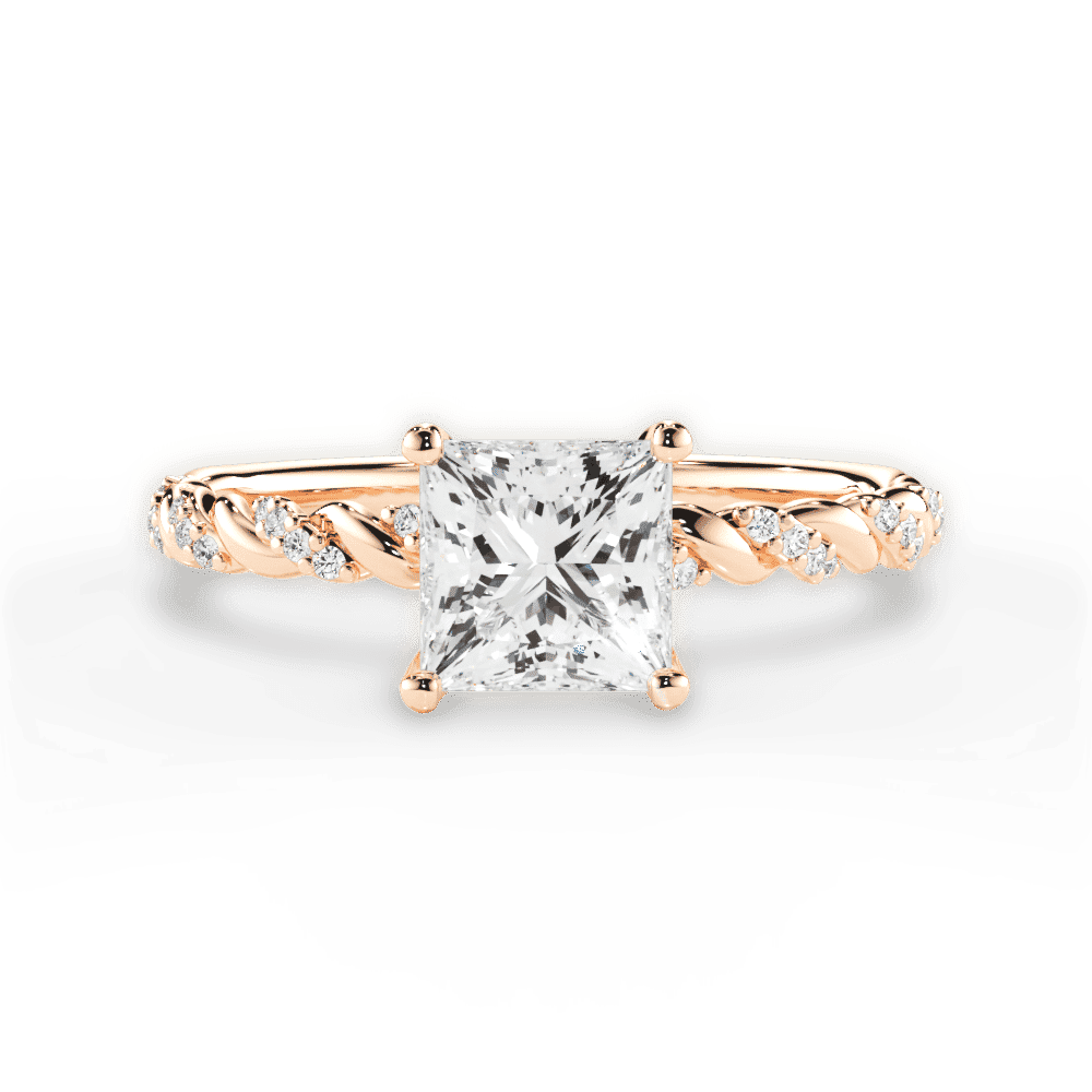 14kt Rose Gold/18kt Rose Gold/princess/top
