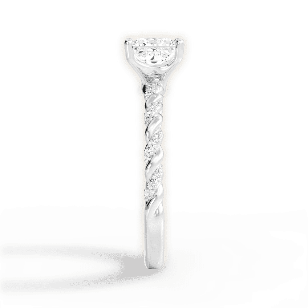 14kt White Gold/18kt White Gold/Platinum/princess/side