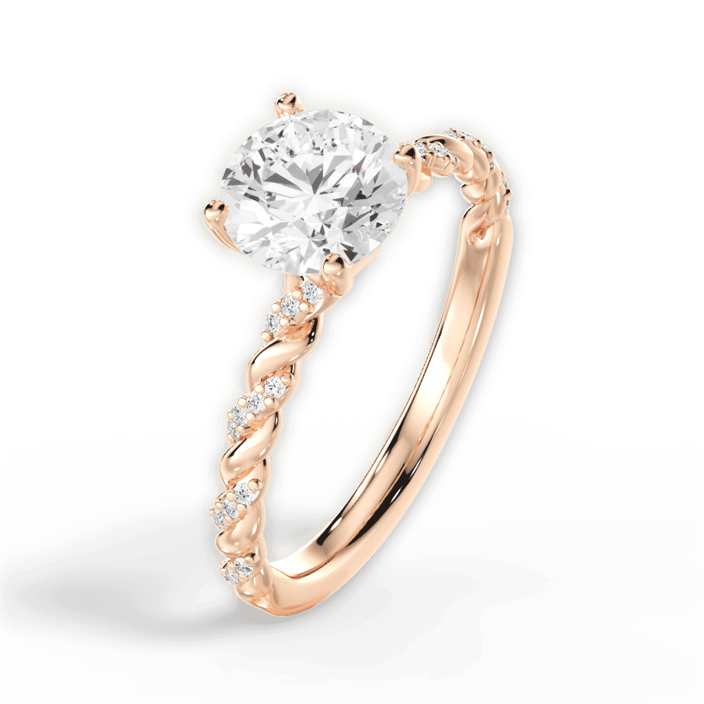 14kt Rose Gold/18kt Rose Gold/round/perspective