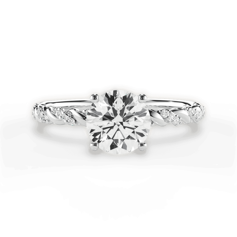 14kt White Gold/18kt White Gold/Platinum/round/top