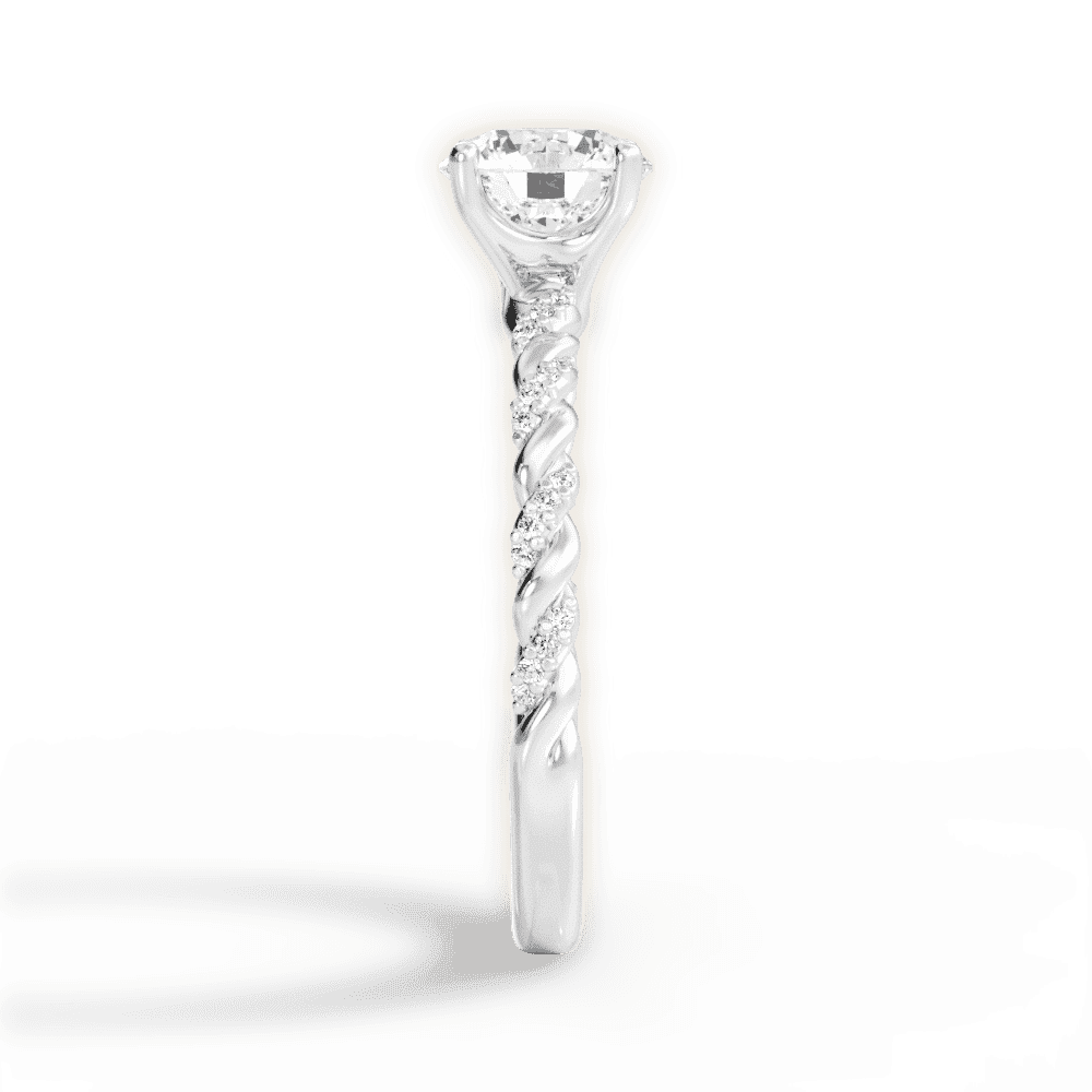14kt White Gold/18kt White Gold/Platinum/round/side