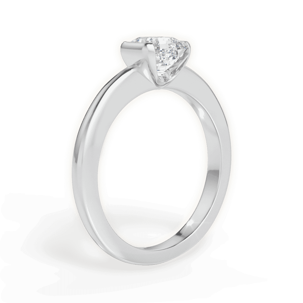 14kt White Gold/18kt White Gold/Platinum/asscher/front