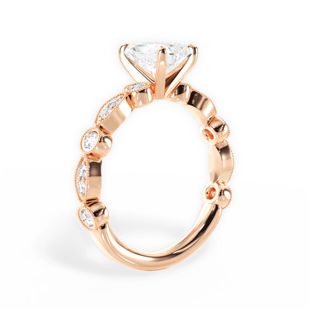 14kt Rose Gold/18kt Rose Gold/radiant/front