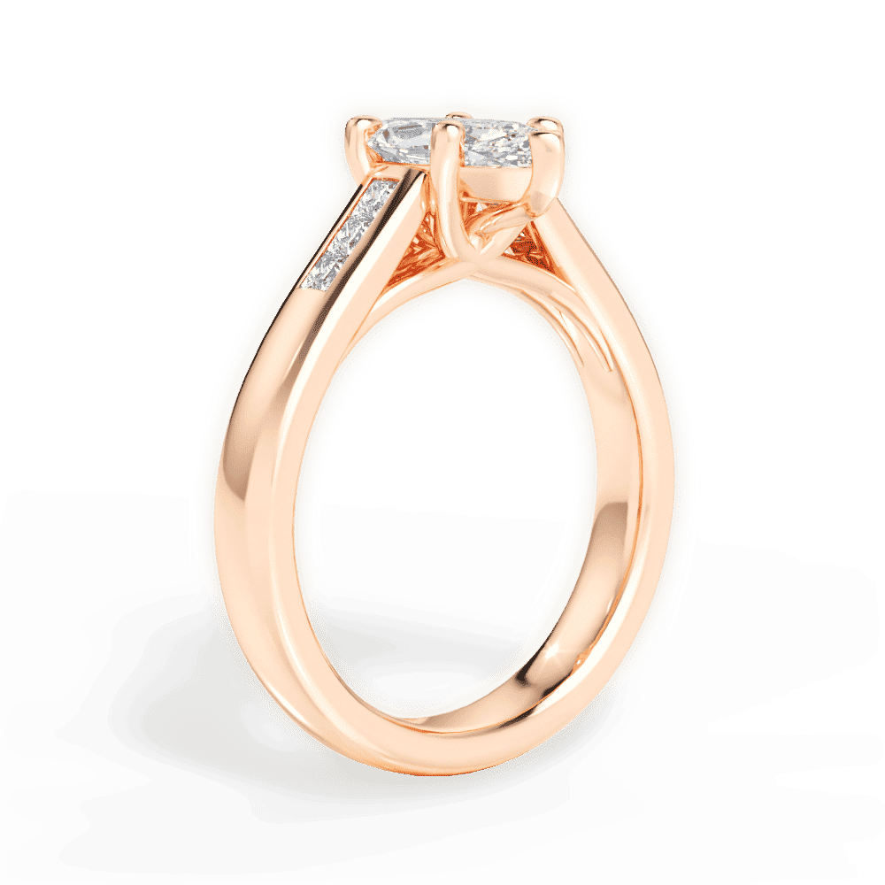 14kt Rose Gold/18kt Rose Gold/marquise/front