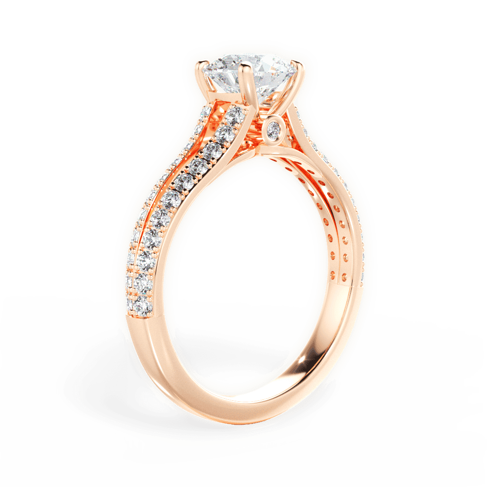 14kt Rose Gold/18kt Rose Gold/round/front