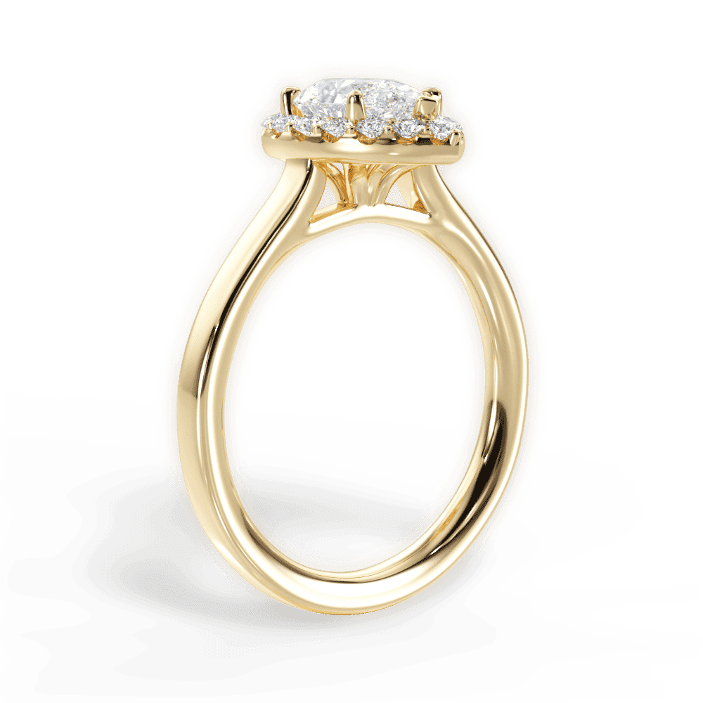 14kt Yellow Gold/18kt Yellow Gold/pear/front