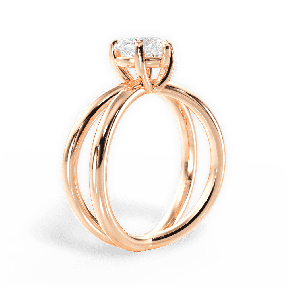 14kt Rose Gold/18kt Rose Gold/heart/front