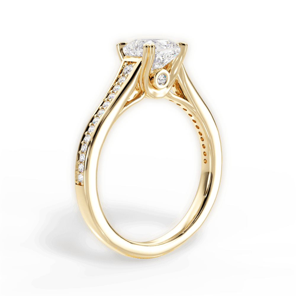 14kt Yellow Gold/18kt Yellow Gold/cushion/front
