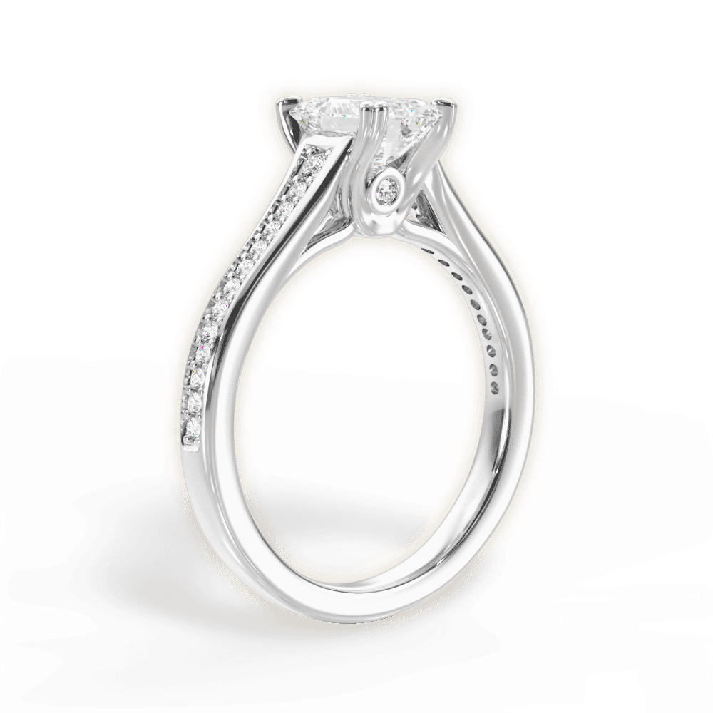 14kt White Gold/18kt White Gold/Platinum/emerald/front
