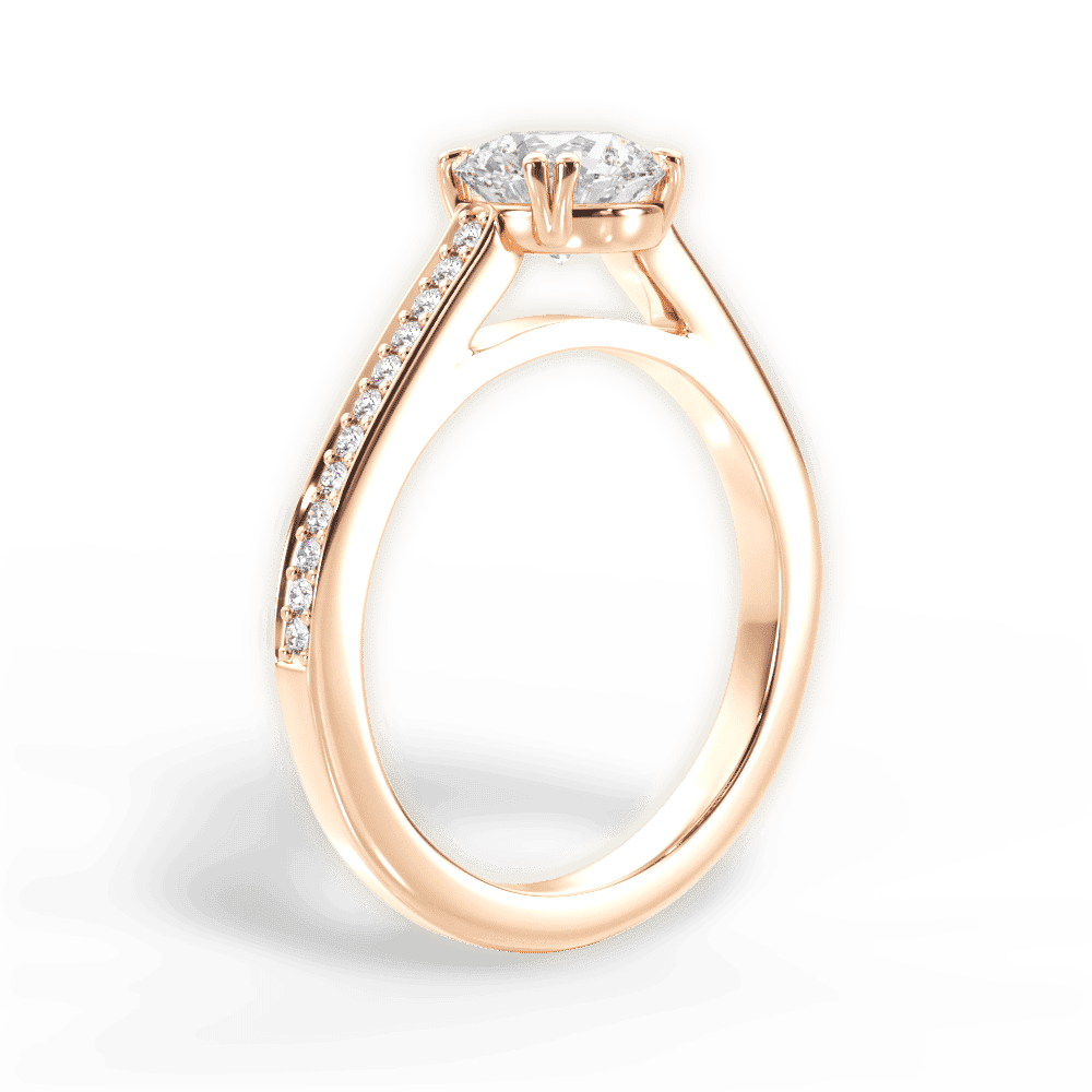 14kt Rose Gold/18kt Rose Gold/round/front