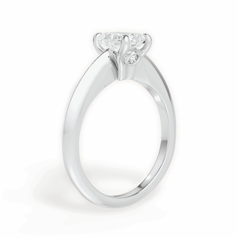 14kt White Gold/18kt White Gold/Platinum/radiant/front
