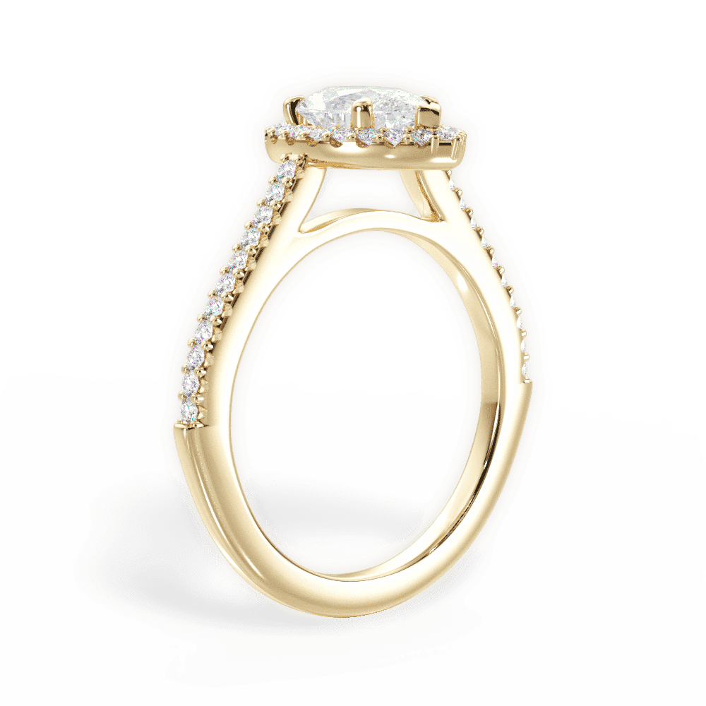 14kt Yellow Gold/18kt Yellow Gold/pear/front