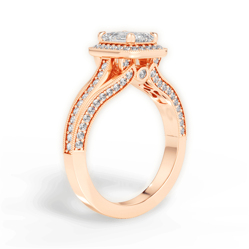 14kt Rose Gold/18kt Rose Gold/emerald/front