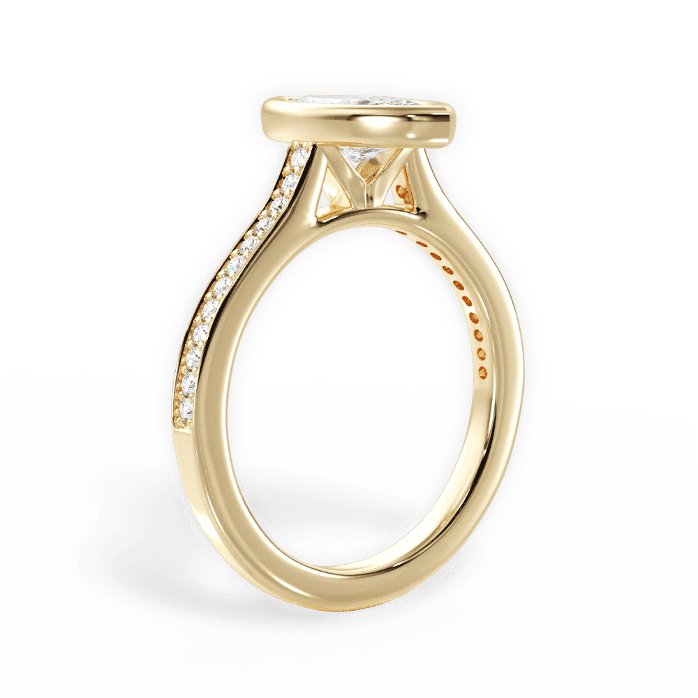 14kt Yellow Gold/18kt Yellow Gold/marquise/front
