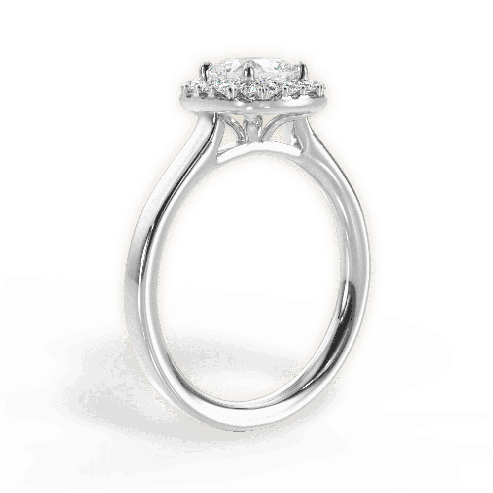14kt White Gold/18kt White Gold/Platinum/cushion/front