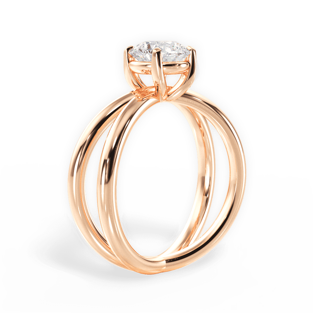 14kt Rose Gold/18kt Rose Gold/round/front