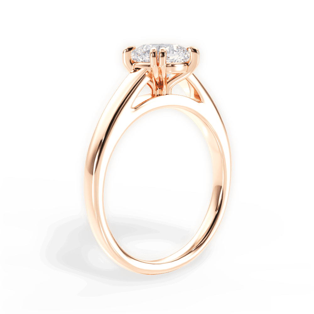14kt Rose Gold/18kt Rose Gold/cushion/front