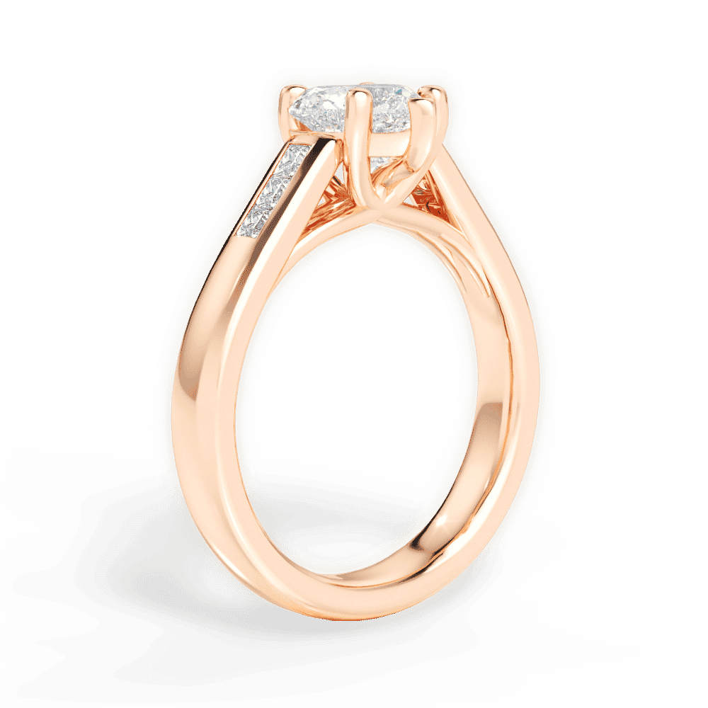 14kt Rose Gold/18kt Rose Gold/heart/front
