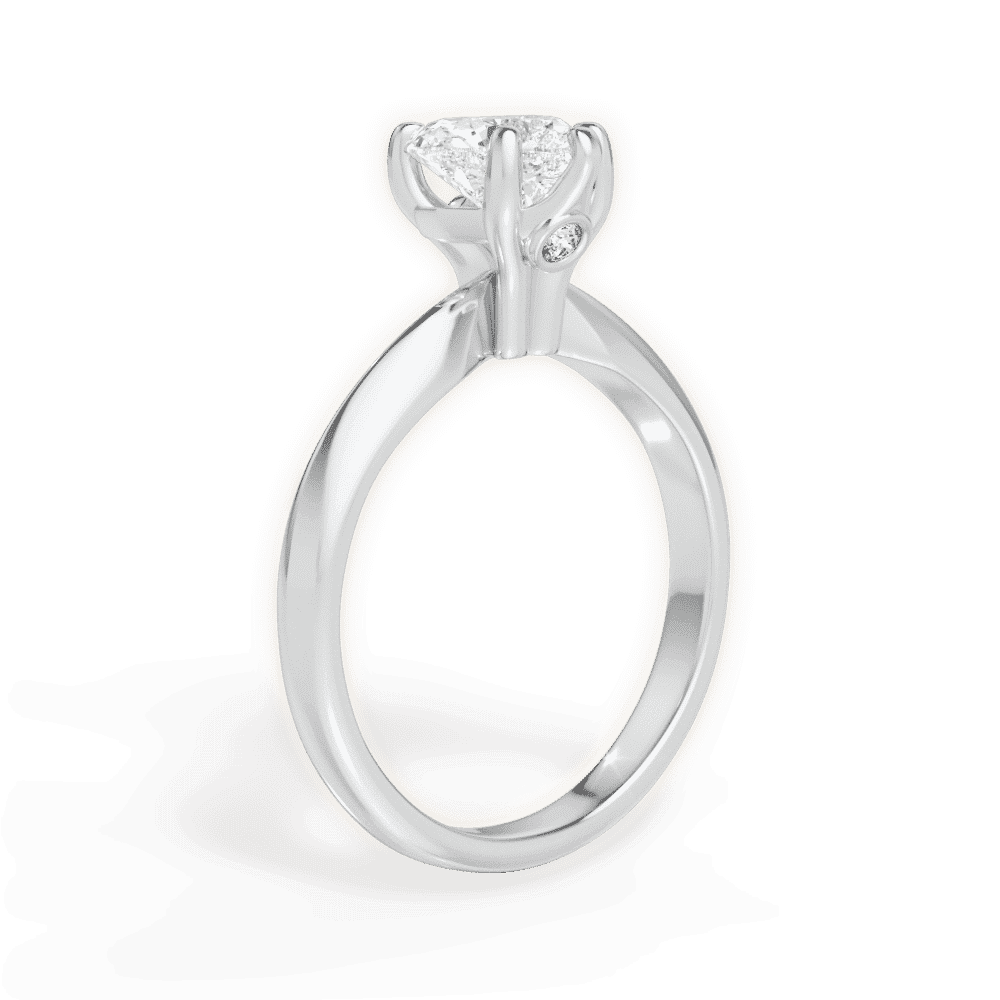 14kt White Gold/18kt White Gold/Platinum/heart/front
