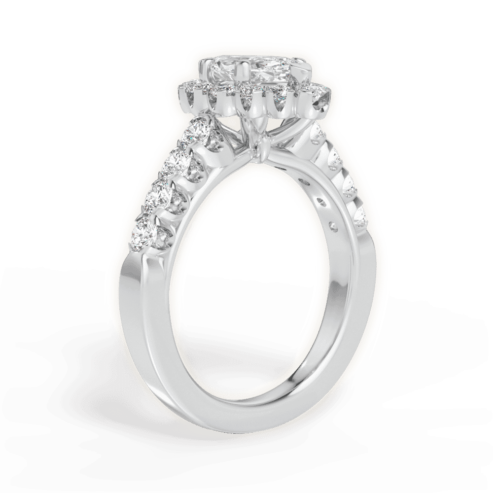 14kt White Gold/18kt White Gold/Platinum/marquise/front