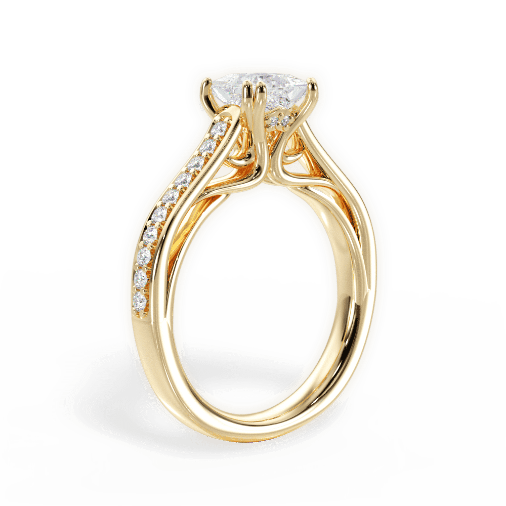 14kt Yellow Gold/18kt Yellow Gold/princess/front