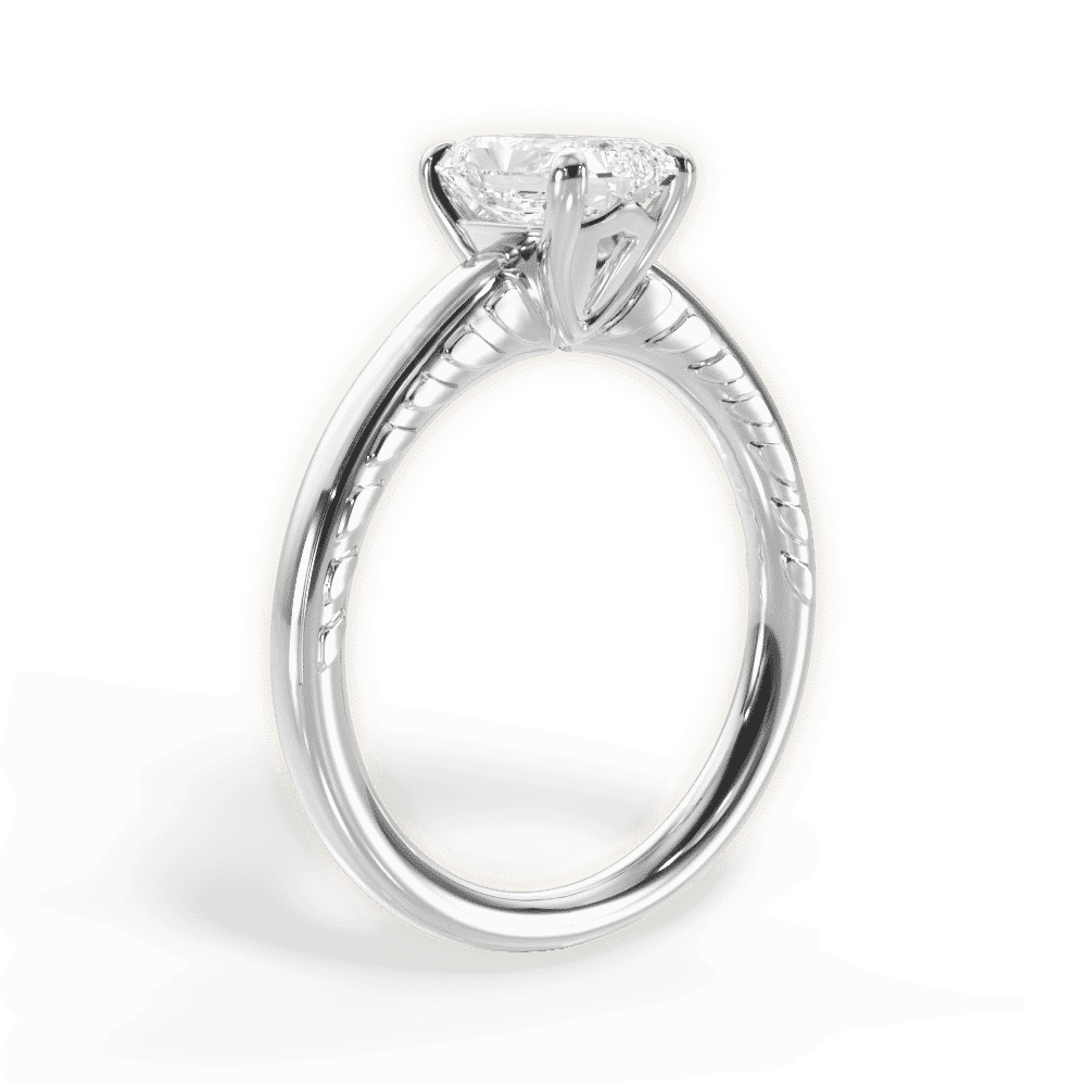 14kt White Gold/18kt White Gold/Platinum/radiant/front