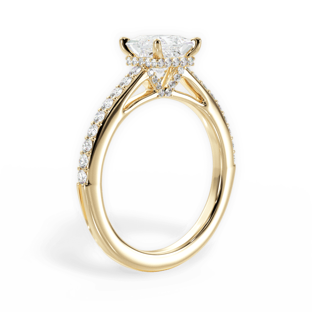 14kt Yellow Gold/18kt Yellow Gold/princess/front