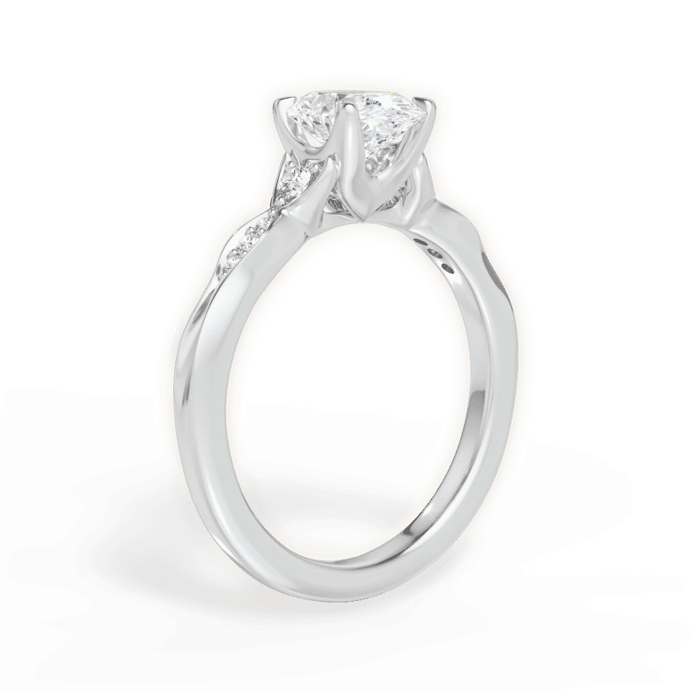 14kt White Gold/18kt White Gold/Platinum/oval/front