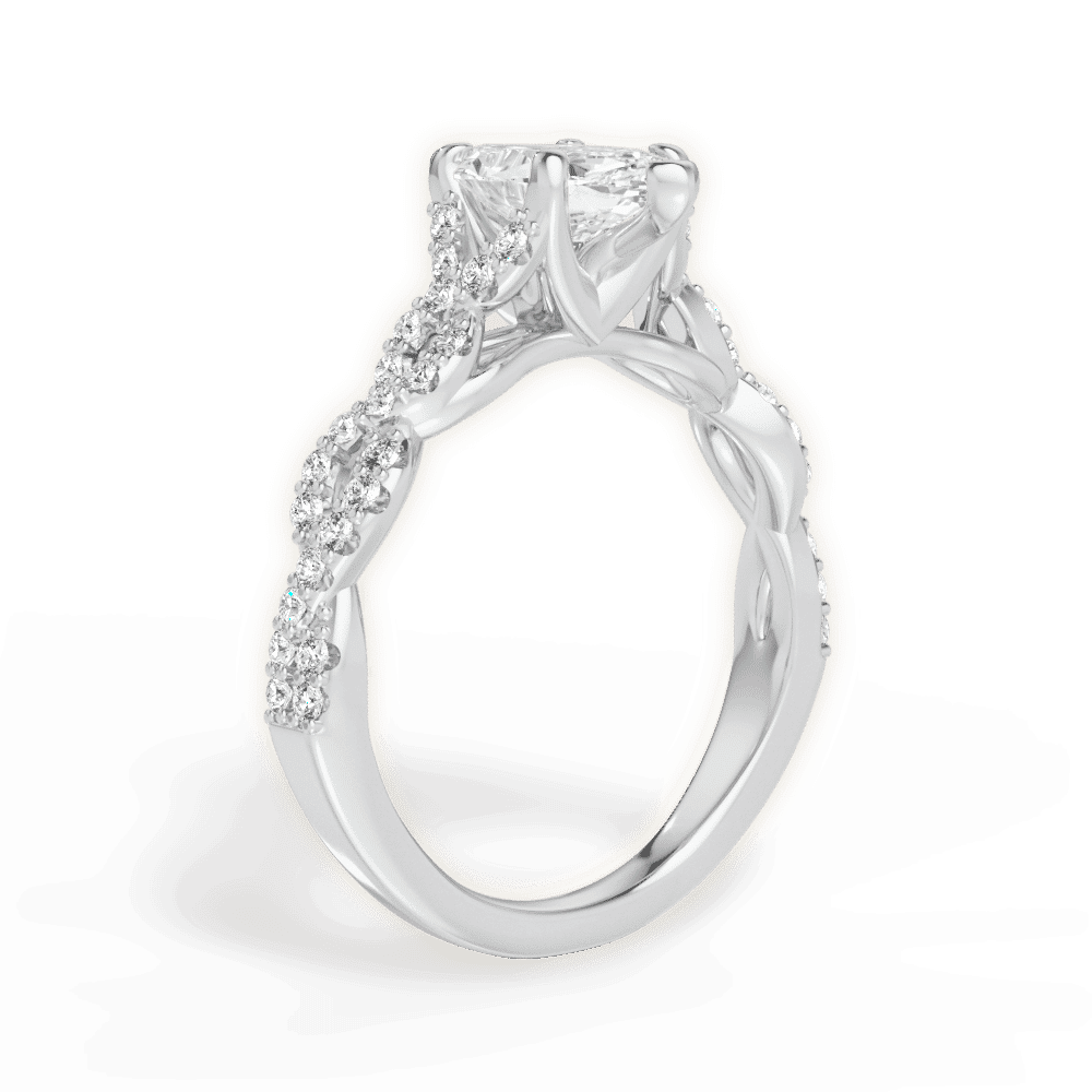 14kt White Gold/18kt White Gold/Platinum/marquise/front