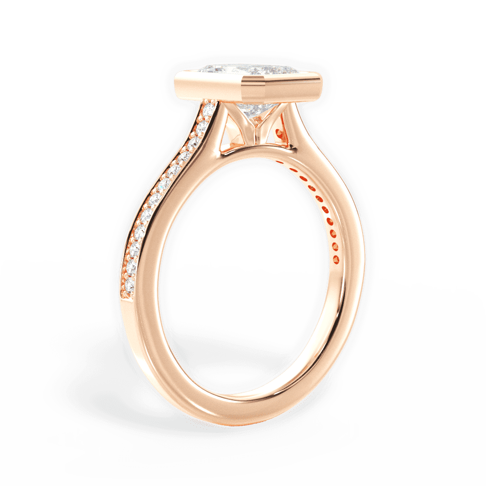 14kt Rose Gold/18kt Rose Gold/radiant/front