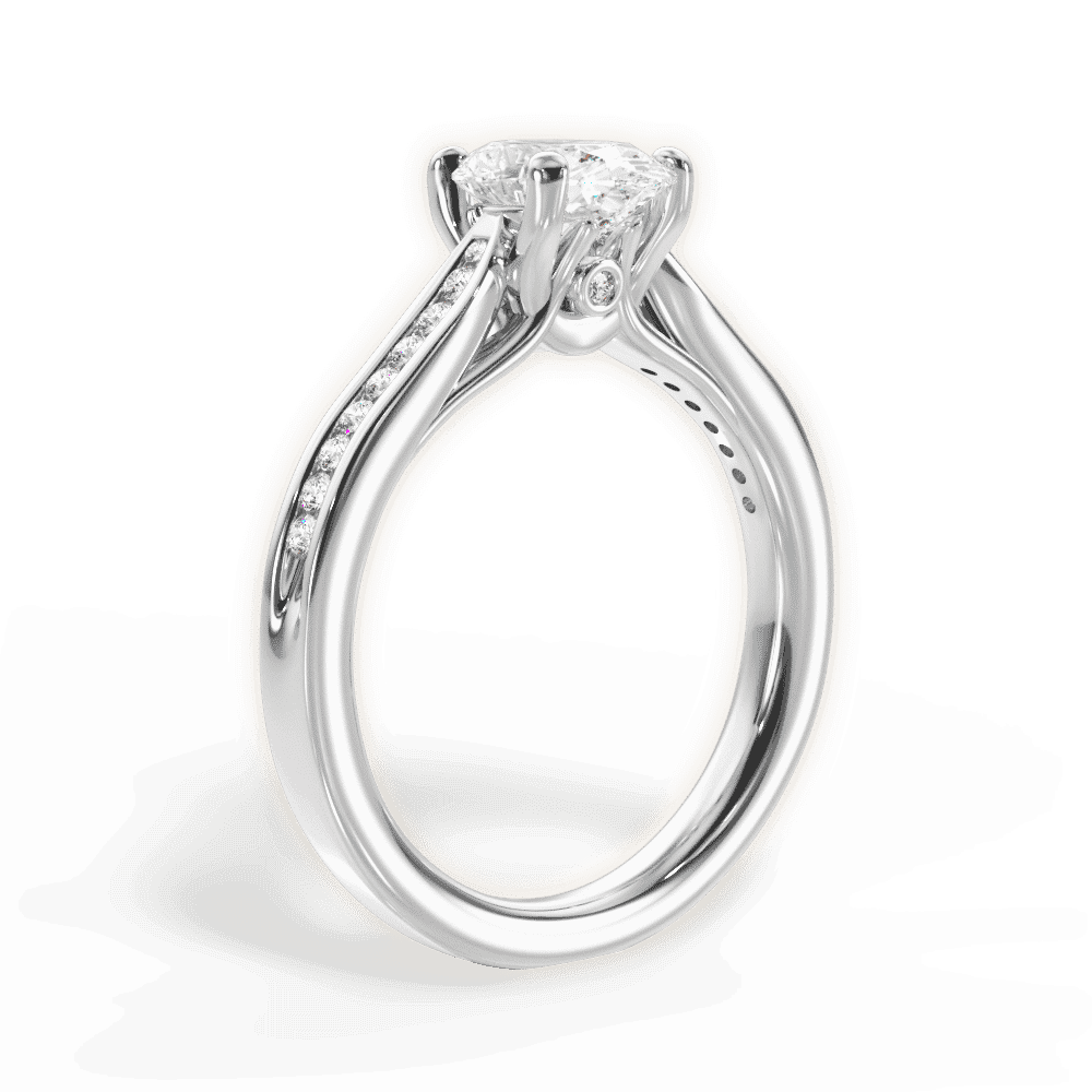 14kt White Gold/18kt White Gold/Platinum/oval/front