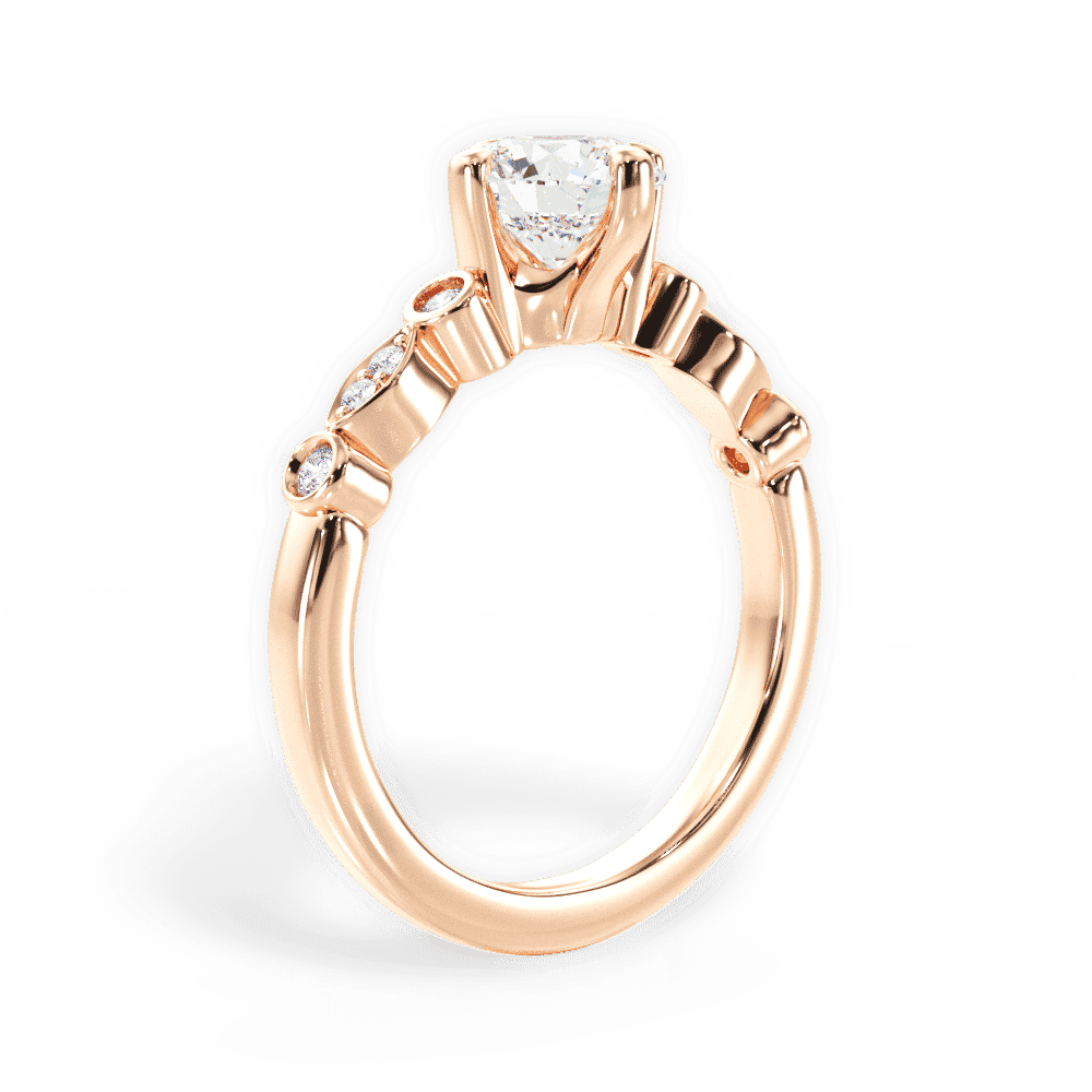 14kt Rose Gold/18kt Rose Gold/round/front