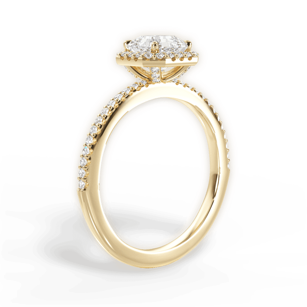 14kt Yellow Gold/18kt Yellow Gold/asscher/front