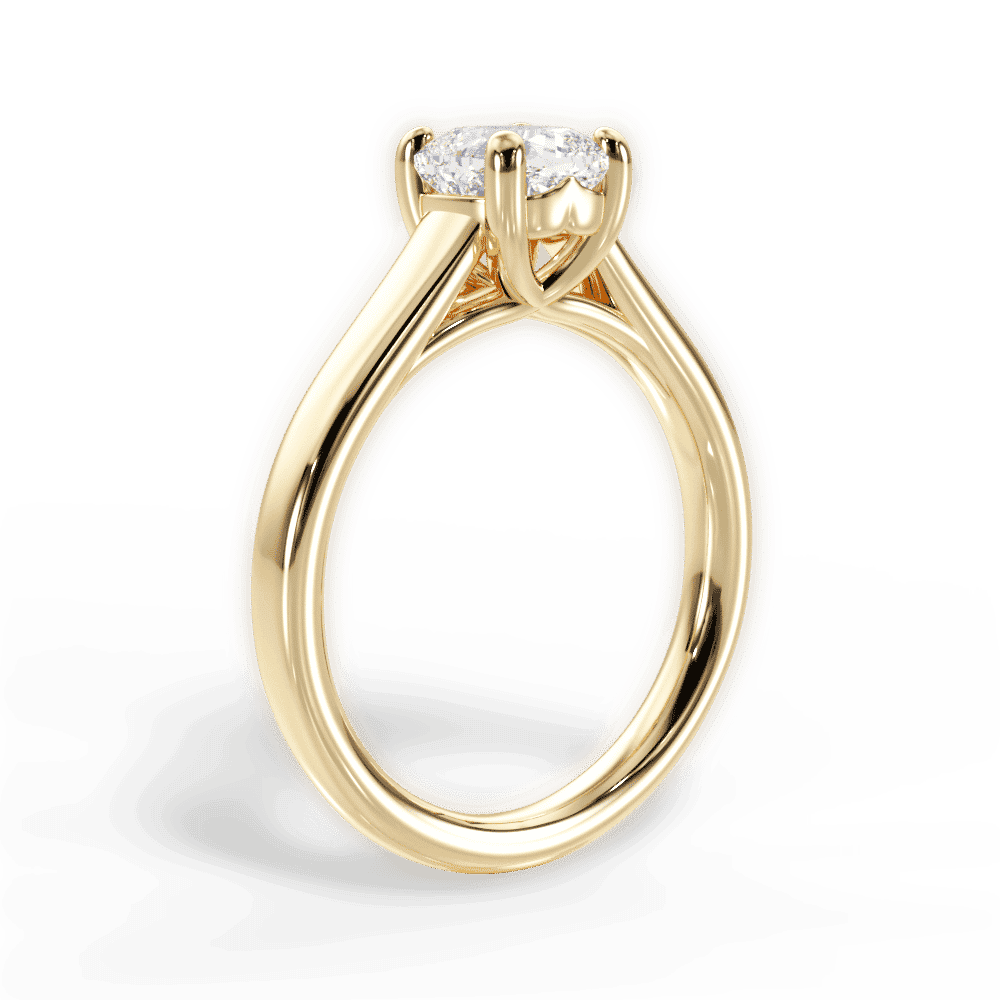 14kt Yellow Gold/18kt Yellow Gold/cushion/front