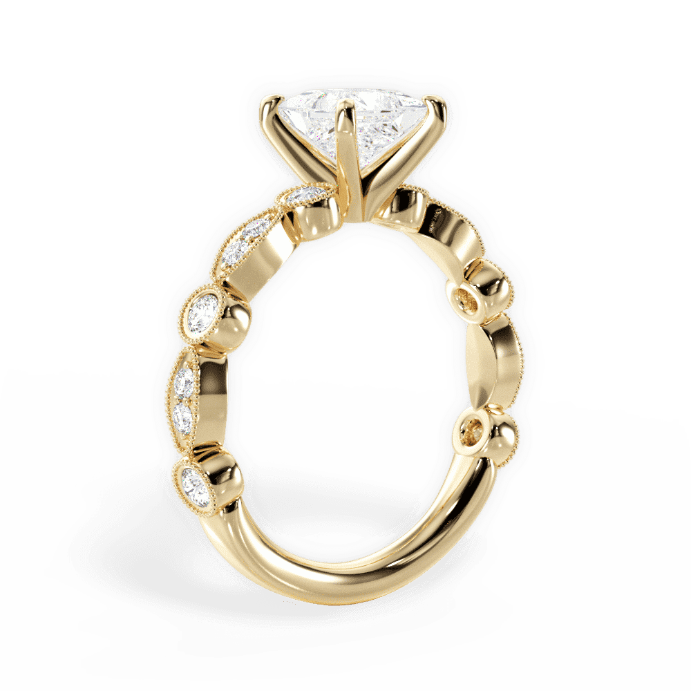 14kt Yellow Gold/18kt Yellow Gold/princess/front