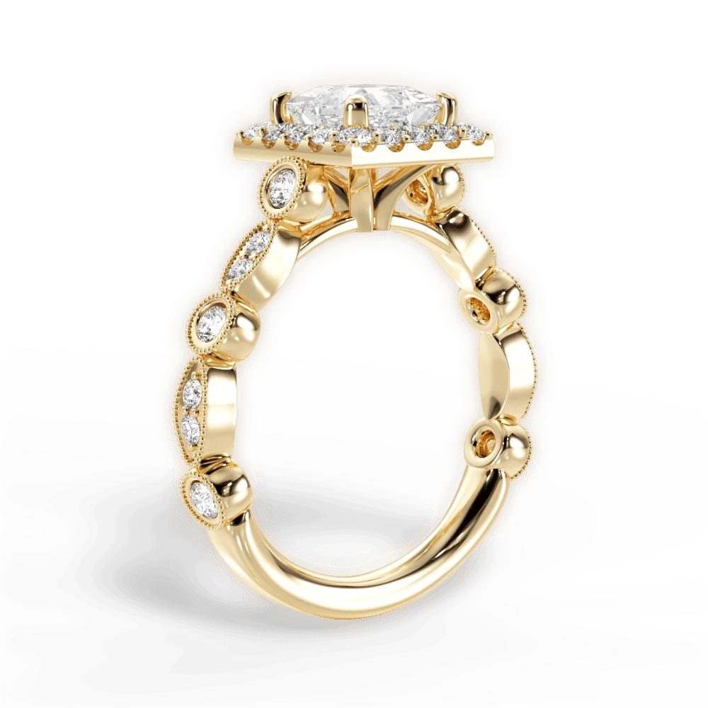 14kt Yellow Gold/18kt Yellow Gold/princess/front