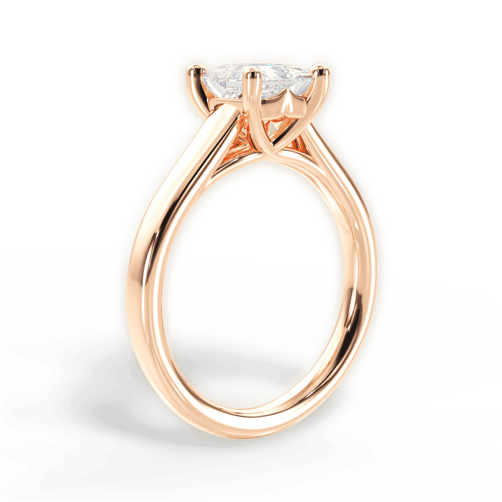 14kt Rose Gold/18kt Rose Gold/princess/front