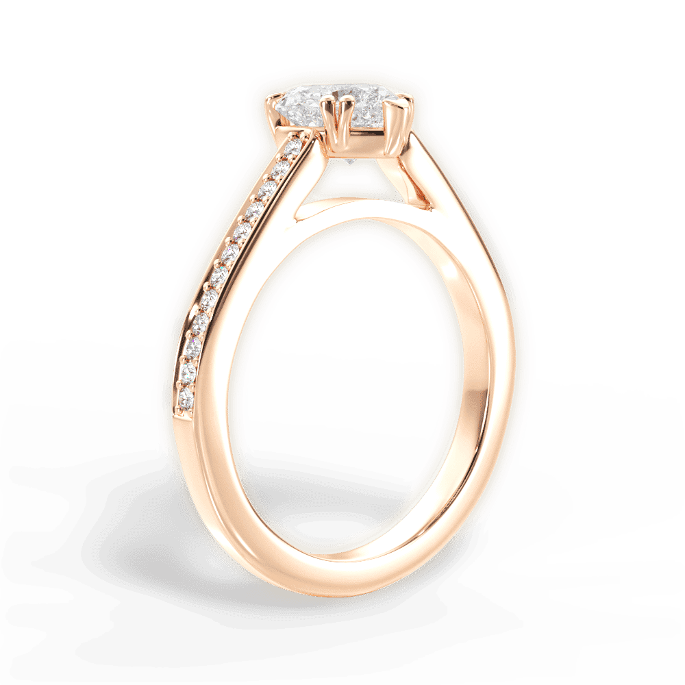 14kt Rose Gold/18kt Rose Gold/heart/front