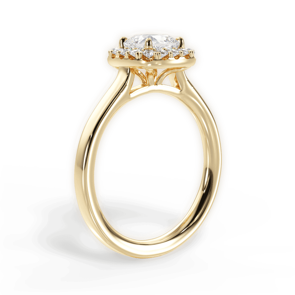 14kt Yellow Gold/18kt Yellow Gold/cushion/front