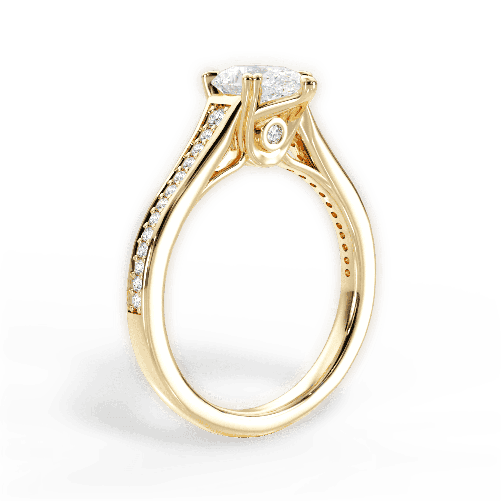 14kt Yellow Gold/18kt Yellow Gold/pear/front