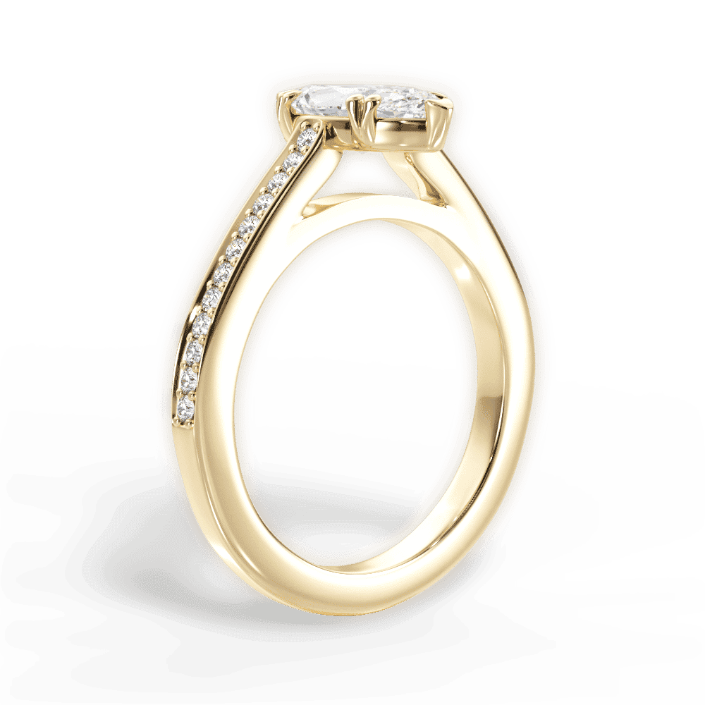 14kt Yellow Gold/18kt Yellow Gold/marquise/front