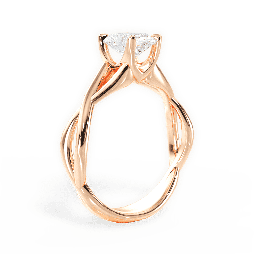 14kt Rose Gold/18kt Rose Gold/oval/front