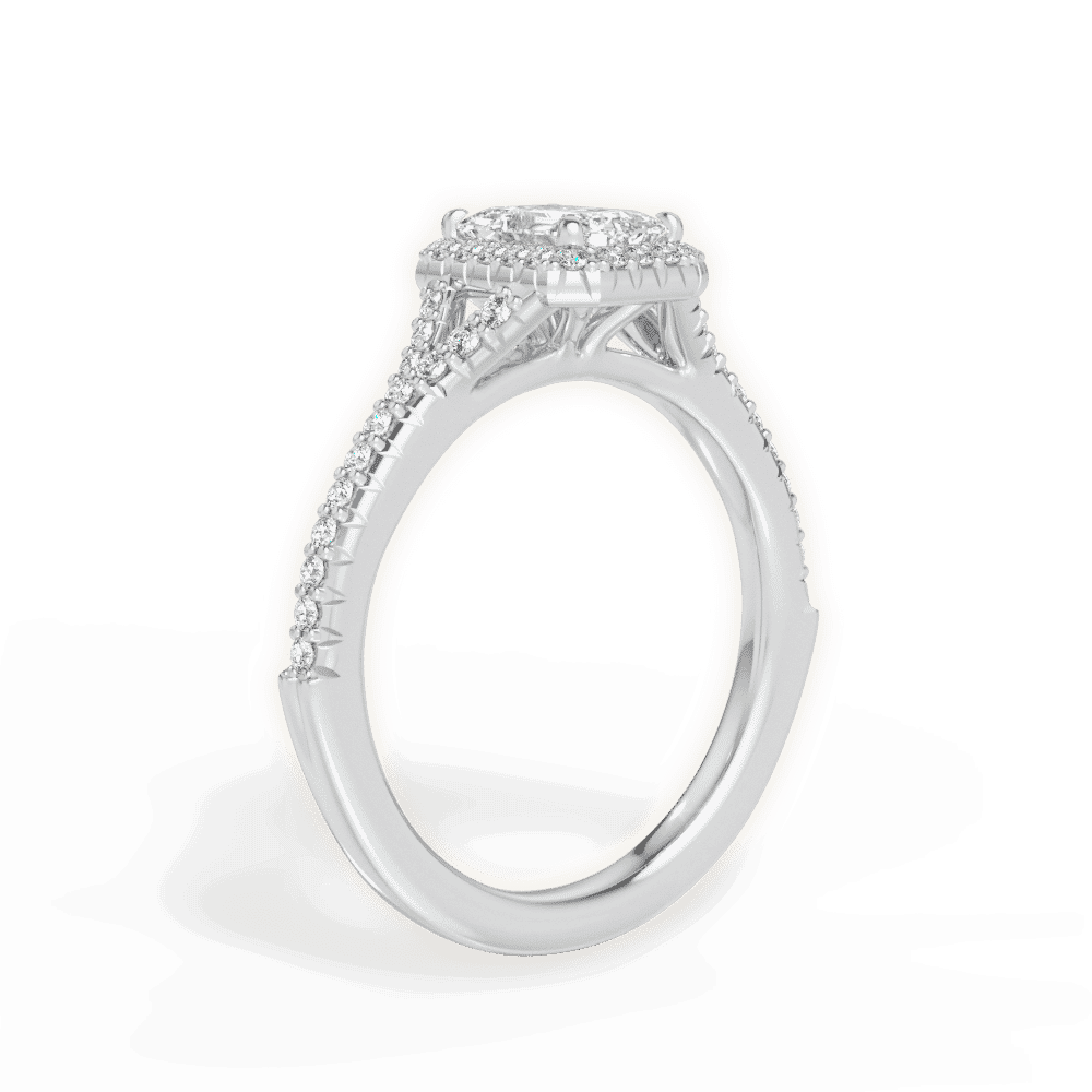 14kt White Gold/18kt White Gold/Platinum/emerald/front