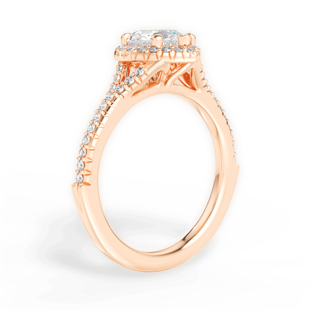 14kt Rose Gold/18kt Rose Gold/heart/front