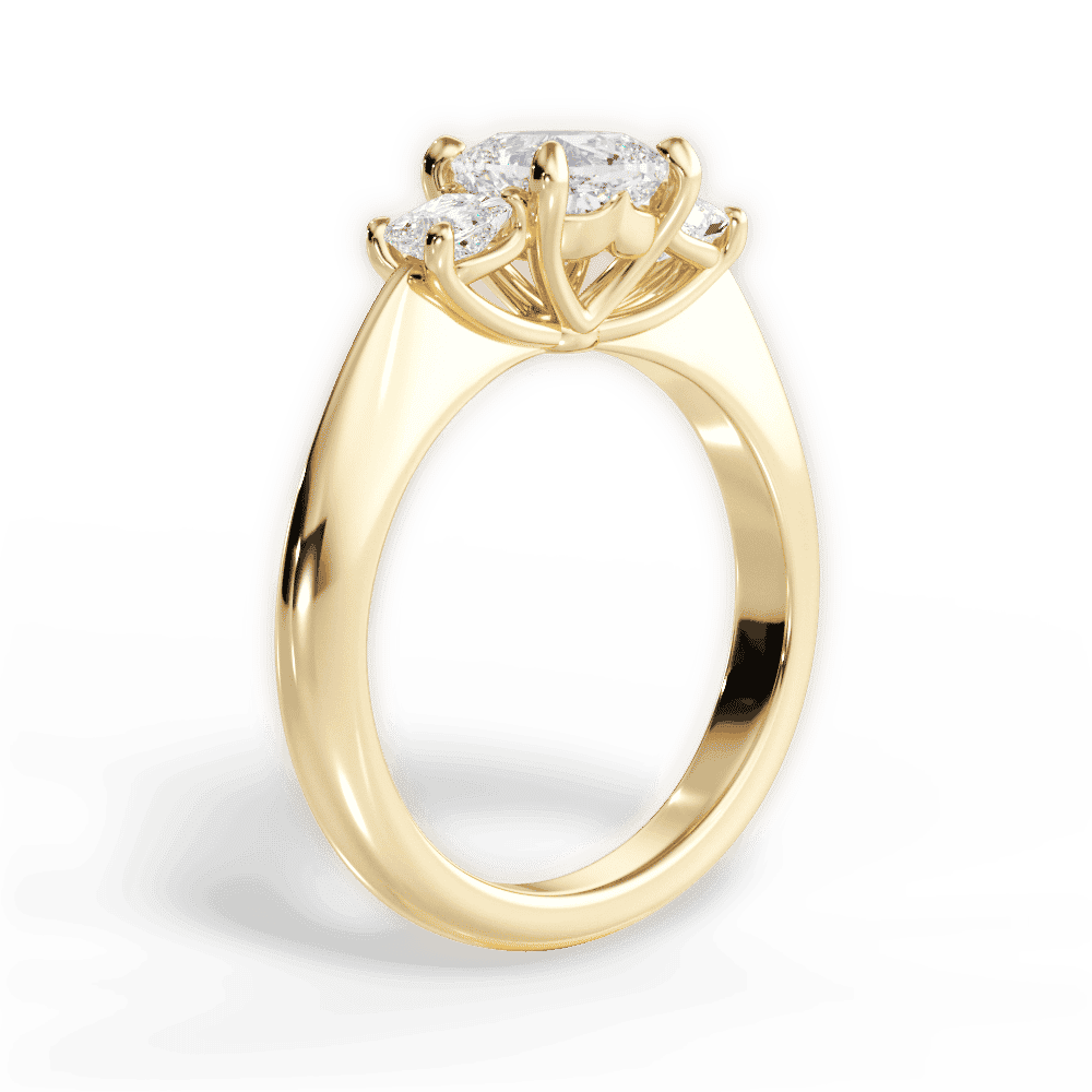14kt Yellow Gold/18kt Yellow Gold/cushion/front