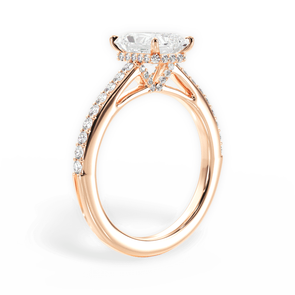 14kt Rose Gold/18kt Rose Gold/radiant/front